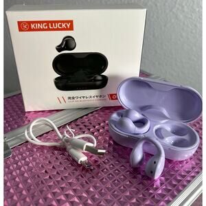 Wireless Clip On Earbuds PURPLE Bluetooth NIB